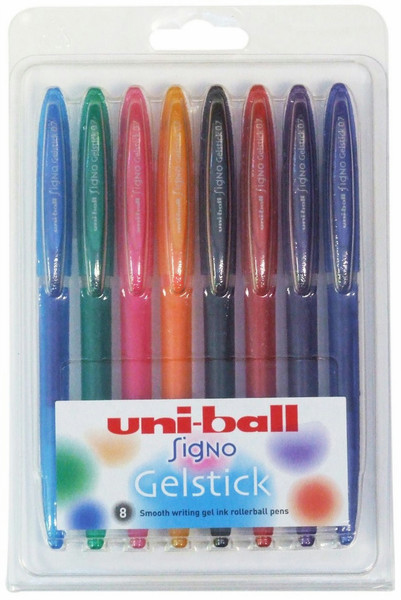 Uni-Ball Signo Gelstick Черный, Синий, Зеленый, Оранжевый, Розовый, Красный, Фиолетовый 8шт