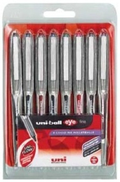 Uni-Ball Eye Fine UB-157 Синий, Зеленый, Оранжевый, Розовый, Фиолетовый 8шт