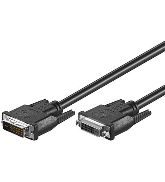 Wentronic DVI-D to DVI-D, 2m 2m DVI-D DVI-D Black DVI cable