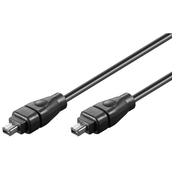 Wentronic 60348 3m 4-p 4-p Black firewire cable