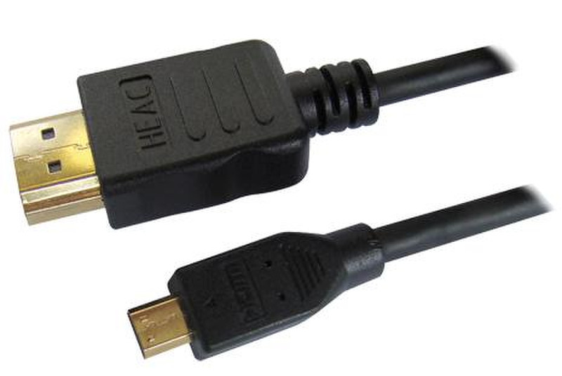 Omenex Micro HDMI-HDMI, 1.2m 1.2m Micro-HDMI HDMI Schwarz