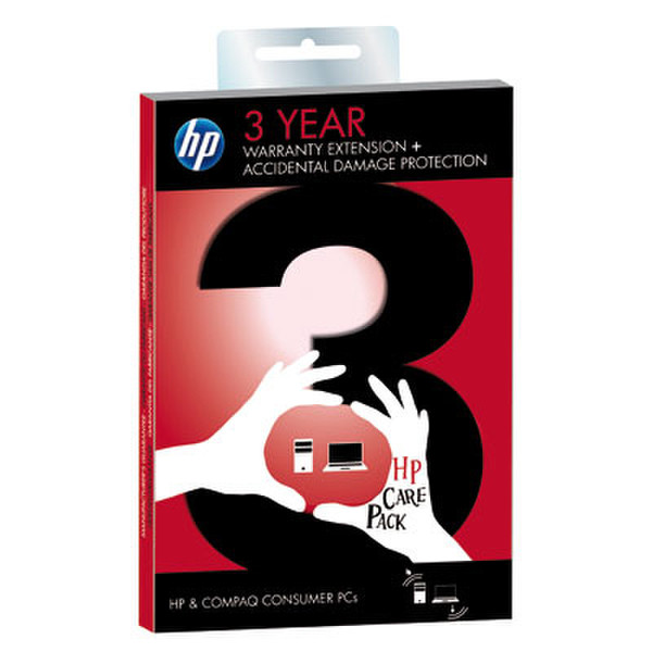 HP 3 Year Accidental Damage Protection w/Pickup and Return Support for Consumer Desktops/Notebooks