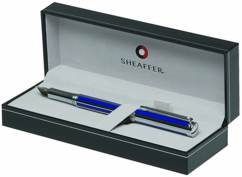 Sheaffer Striped Синий, Хром 1шт перьевая авторучка