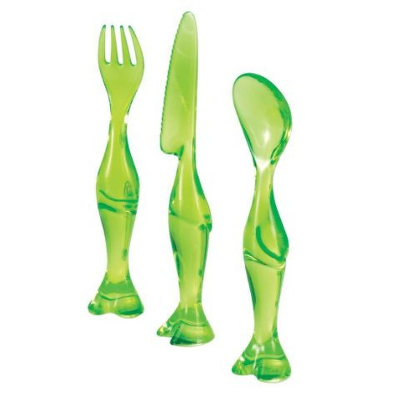 Alessi AMGI07 GR Toddler cutlery set Grün Polymethylmethacrylat (PMMA) toddler cutlery