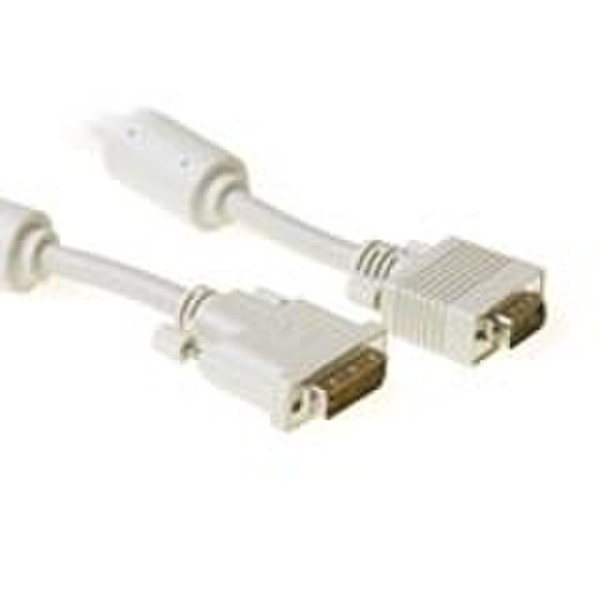 Advanced Cable Technology DVI-A - VGA connection Cables, M - M, Ivory 2.0m 2m DVI-A VGA (D-Sub)