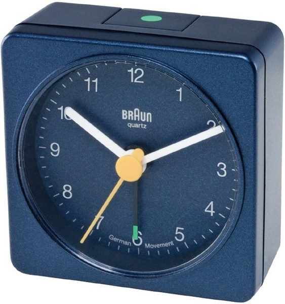 Braun BNC002BLBL Quartz table clock Quadratisch Blau Tischuhr
