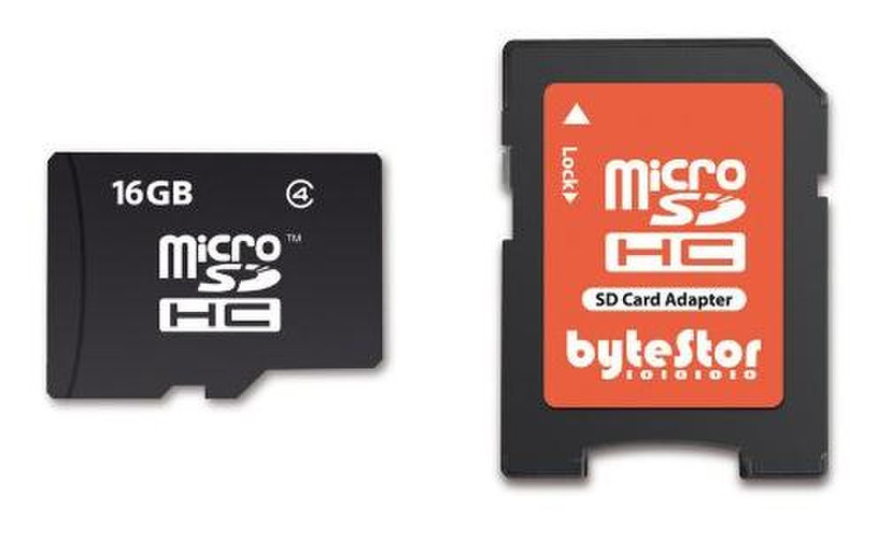 bytestor microSDHC 16GB 16GB MicroSDHC Klasse 4 Speicherkarte