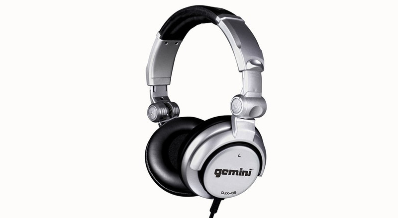 Gemini DJX-05 ohrumschließend Kopfband Silber Kopfhörer