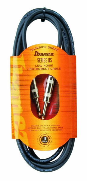 Ibanez DSC10 3m 6.35mm 6.35mm Black,Stainless steel