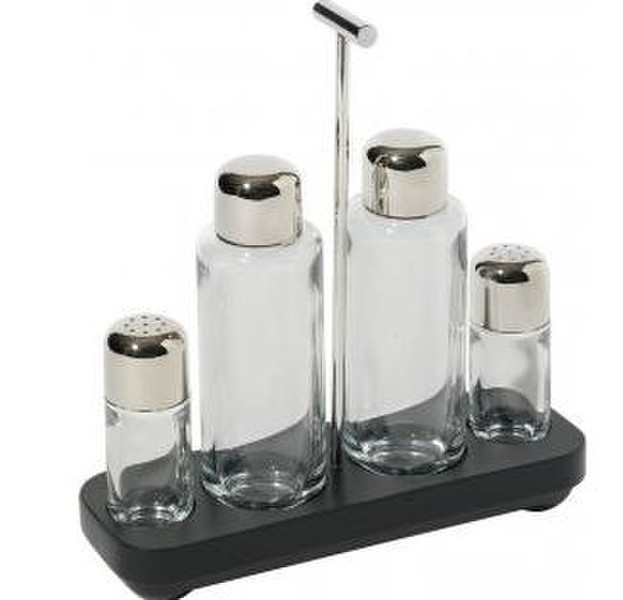 Alessi FS05 1X3 Black,Stainless steel,Transparent salt/pepper shaker