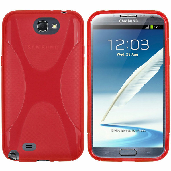 mumbi GALAXY-NOTE-2-SCHUTZ Cover case Красный чехол для мобильного телефона