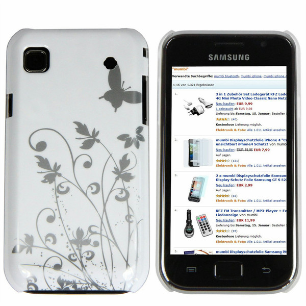 mumbi GALAXY-S-HÜLLE-WEISS Cover White mobile phone case