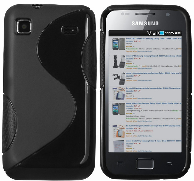 mumbi GALAXY-S-I9003-HÜLLE Cover case Черный чехол для мобильного телефона