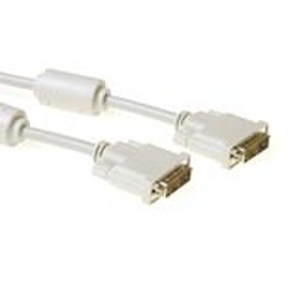 Advanced Cable Technology DVI-D Single Link connection cable, M - M, Ivory 10.0m 10m DVI-D DVI-D DVI-Kabel