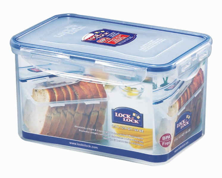 Lock & Lock HPL818 Blue,Transparent Plastic bread box
