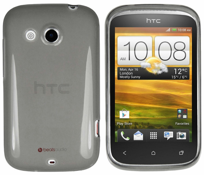 mumbi HTC-DESIRE-C-SCHUTZH Cover case Schwarz Handy-Schutzhülle