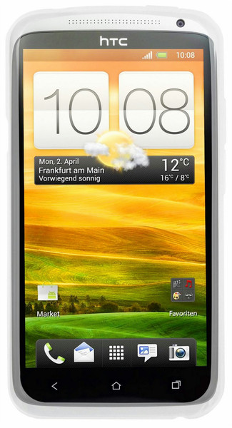 mumbi HTC-ONE-X-HÜLLE Cover case Прозрачный, Белый чехол для мобильного телефона