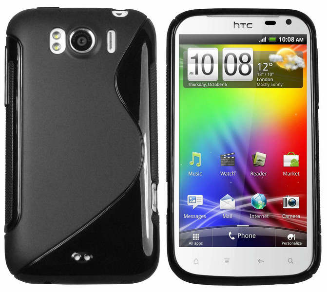 mumbi HTC-SENSATION-XL-HÜL Cover case Черный чехол для мобильного телефона