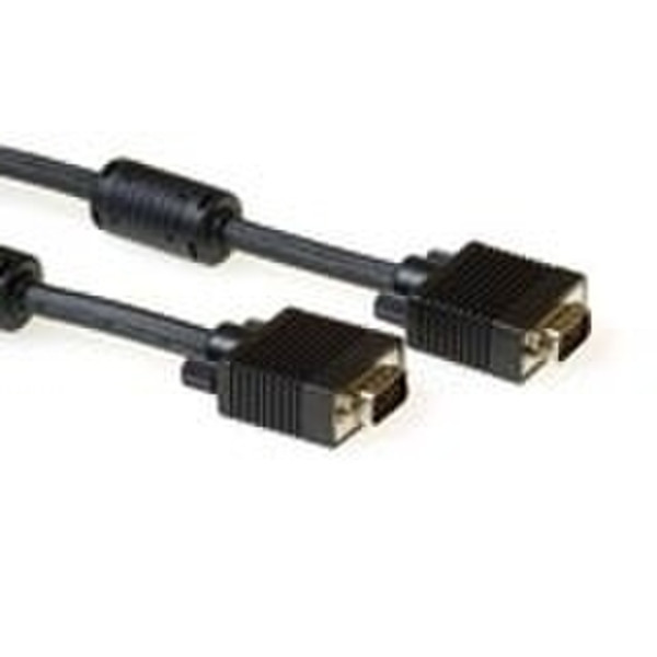 Intronics VGA connection cable, Black, 0.50m 0.50м VGA (D-Sub) VGA (D-Sub) Черный VGA кабель