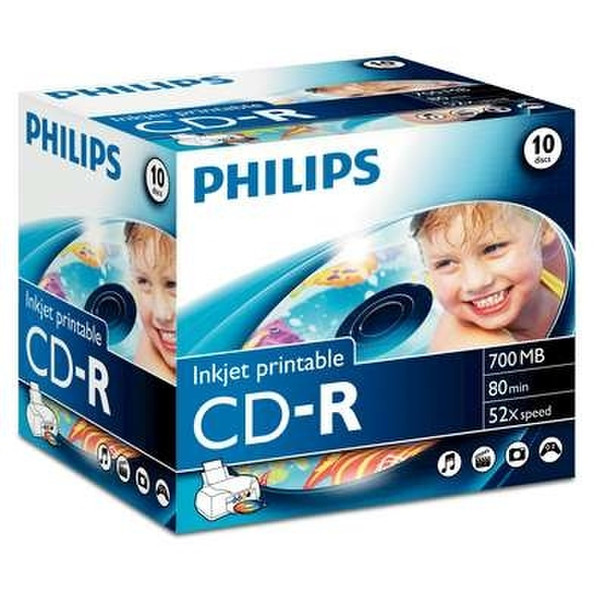Philips CD-R 80MIN 700MB 52X Box(10) CD-R 700МБ 10шт
