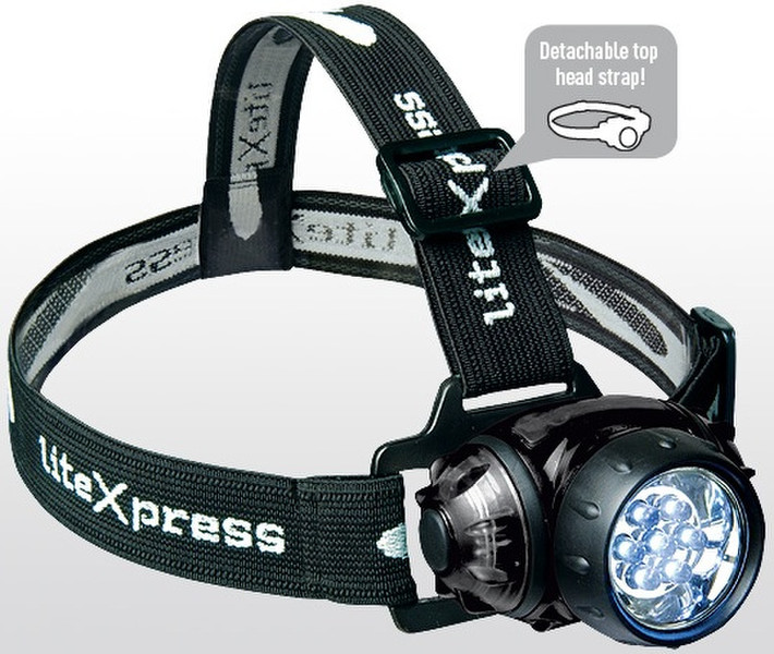 liteXpress Liberty 102 Stirnband-Taschenlampe LED Schwarz