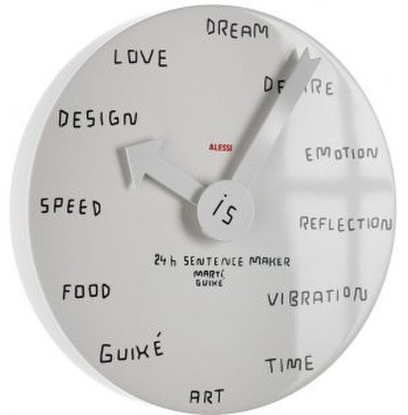 Alessi MGU02 2 Circle White wall clock