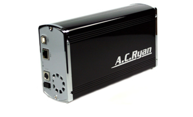 AC Ryan AluBoxDuo LAN [USB2.0] 2xSATA2 Черный, Cеребряный