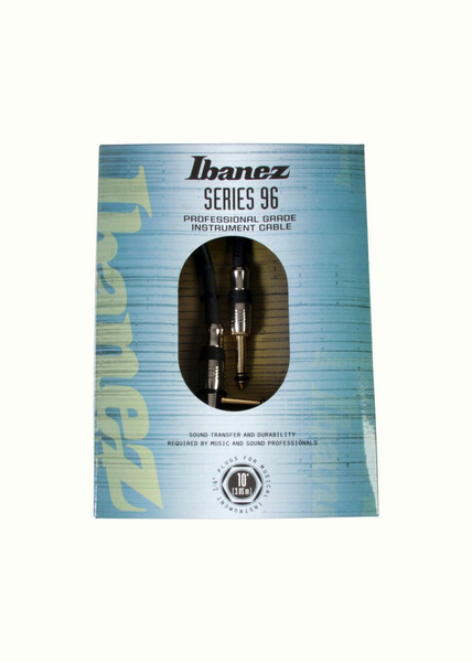 Ibanez NSC10L 3m 6.35mm 6.35mm Schwarz, Edelstahl Audio-Kabel