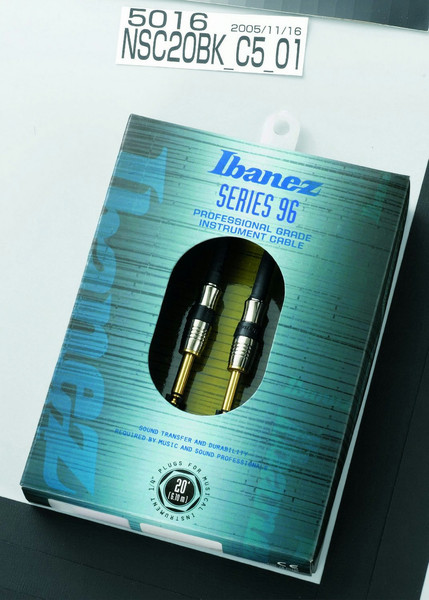 Ibanez NSC20BK 6.1m 6.35mm 6.35mm Black,Stainless steel