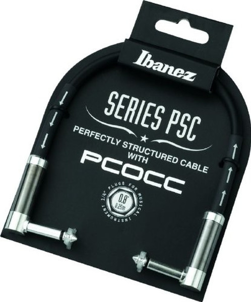 Ibanez PSC08LL 0.25m 6.35mm 6.35mm Schwarz, Edelstahl Audio-Kabel