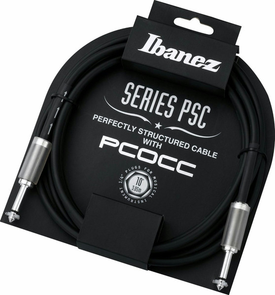 Ibanez PSC10 3m 6.35mm 6.35mm Schwarz, Edelstahl Audio-Kabel