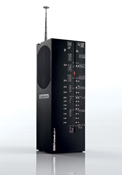 Brionvega RR327 Часы Цифровой Черный радиоприемник