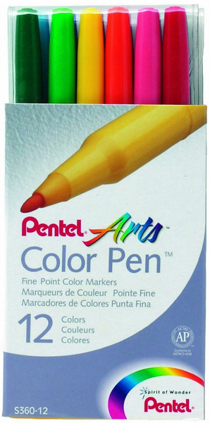 Pentel S360-12 Multicolour felt pen