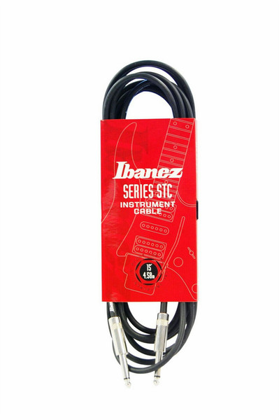 Ibanez STC15 4.5m 6.35mm 6.35mm Schwarz, Edelstahl Audio-Kabel