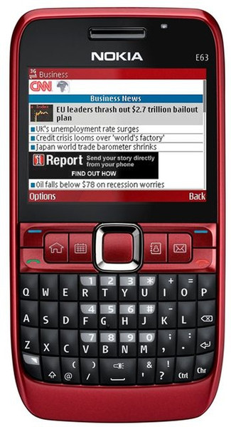 Nokia E63 Red smartphone