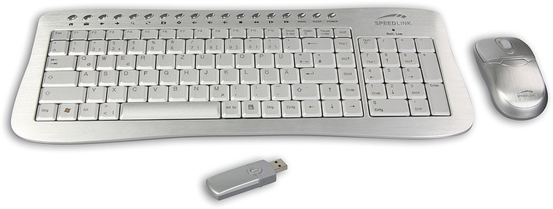 SPEEDLINK Wireless Metal Deskset RF Wireless Tastatur