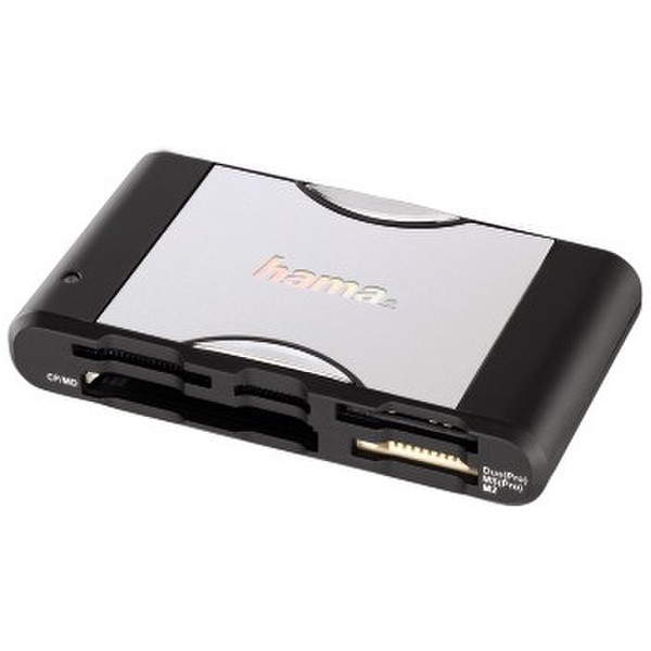 Hama Traveldrive 1000&1, High-Speed USB 2.0 USB 2.0 Black card reader