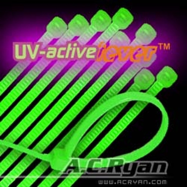 AC Ryan Cable Ties 10pcs UVGreen Зеленый стяжка для кабелей