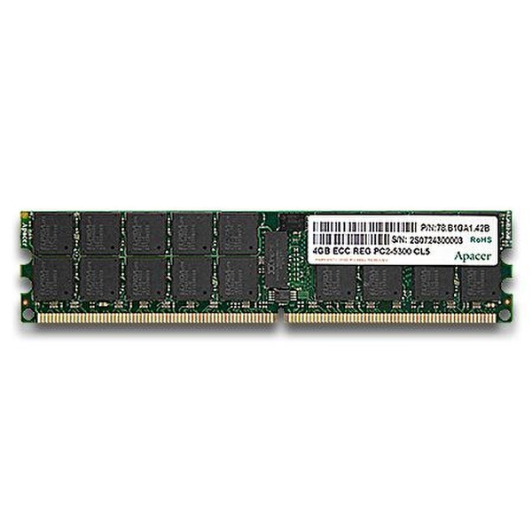 Apacer ECC Registered DIMM DDR2-667 4G 4ГБ DDR2 667МГц Error-correcting code (ECC) модуль памяти