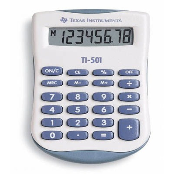 Texas Instruments TI-501 Карман Basic calculator Серый, Белый