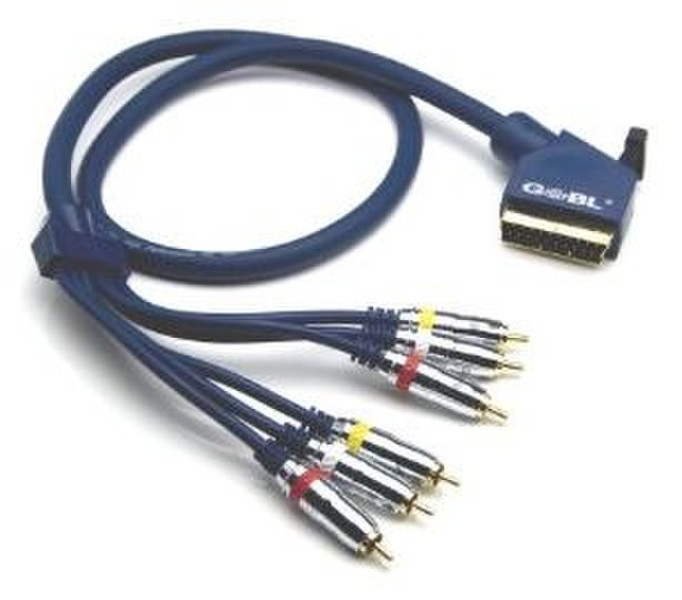 G&BL 05515 2м SCART (21-pin) 6 x RCA Синий адаптер для видео кабеля