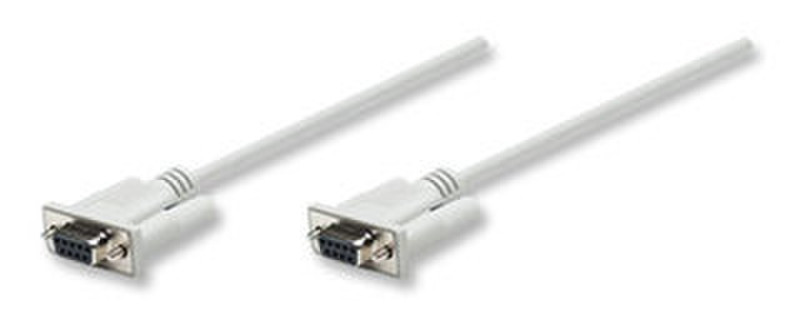 Manhattan Data Cable DB9 DB9 DB9 Белый кабельный разъем/переходник