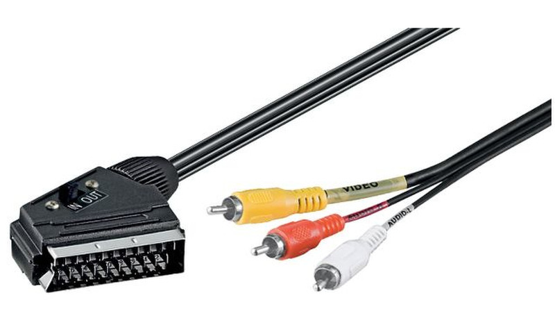 1aTTack 7503668 5m SCART (21-pin) 3 x RCA Mehrfarben Videokabel-Adapter