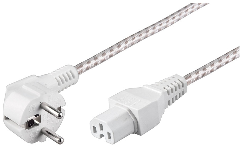 1aTTack 7933148 2m C15 coupler White power cable