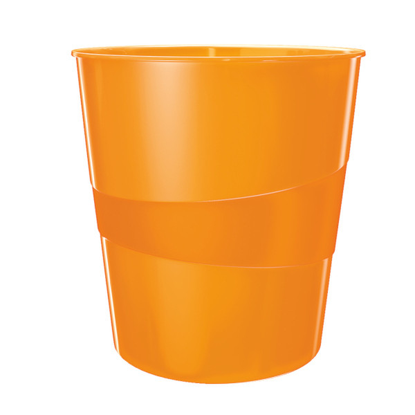 Leitz WOW Waste Bin 15L Polystyrene Orange waste basket