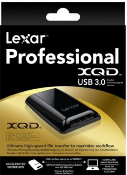 Lexar LRW026URBEU USB 3.0 Черный устройство для чтения карт флэш-памяти