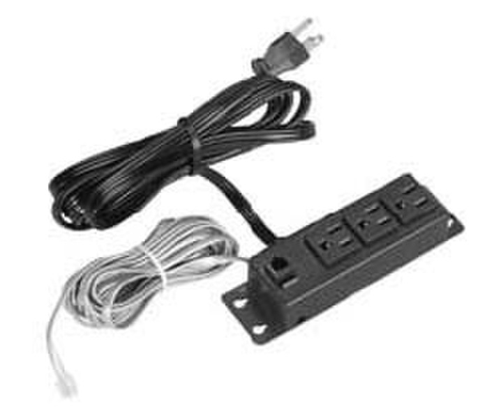 Woodware Furniture A-HPB-3 3AC outlet(s) Black power extension