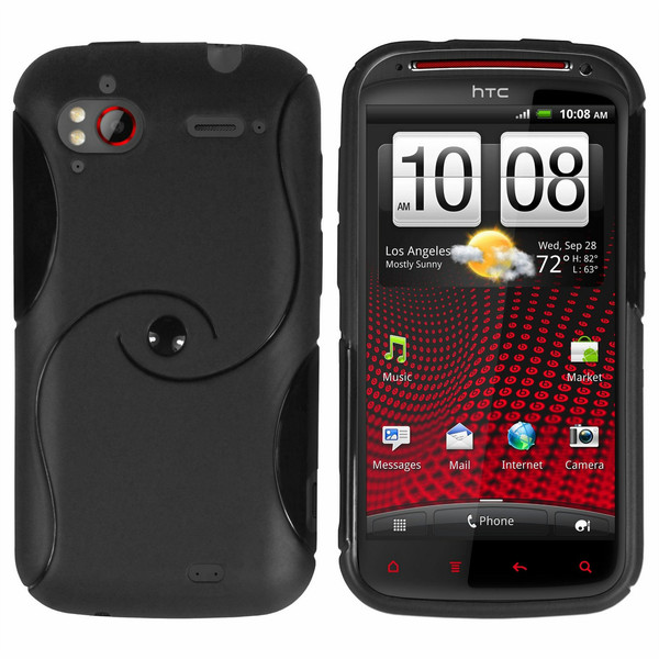 mumbi HTC-SENSATION-SCHUTZ Cover Black mobile phone case