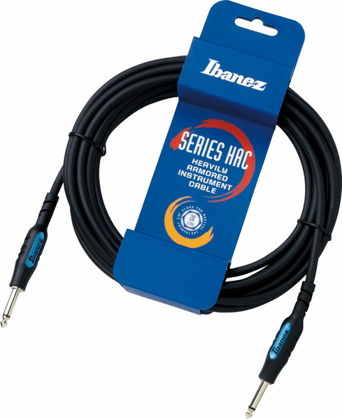 Ibanez HAC20 6.1m 6.35mm 6.35mm Schwarz, Edelstahl Audio-Kabel