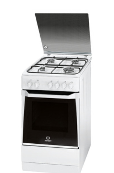 Indesit KN3G21S(W)/HU Freestanding Gas hob White cooker